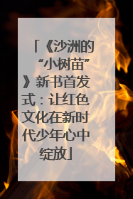《沙洲的“小树苗”》新书首发式：让红色文化在新时代少年心中绽放