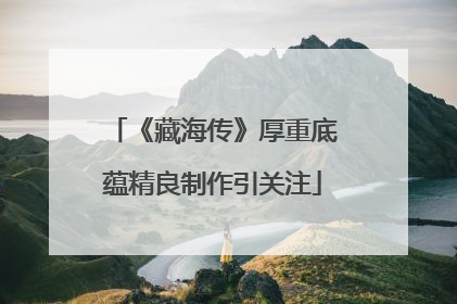 《藏海传》厚重底蕴精良制作引关注