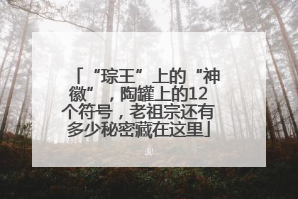 “琮王”上的“神徽”，陶罐上的12个符号，老祖宗还有多少秘密藏在这里