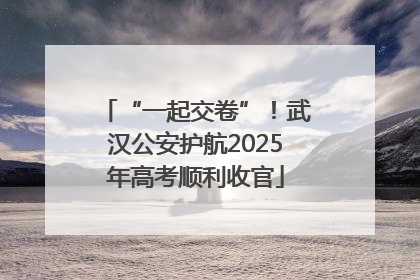 “一起交卷”！武汉公安护航2025年高考顺利收官