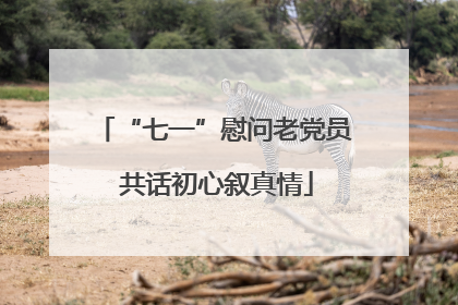 “七一”慰问老党员 共话初心叙真情