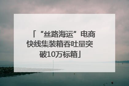 “丝路海运”电商快线集装箱吞吐量突破10万标箱