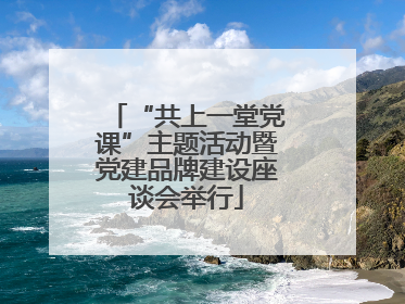 “共上一堂党课”主题活动暨党建品牌建设座谈会举行