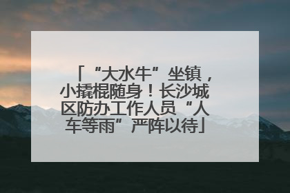 “大水牛”坐镇，小撬棍随身！长沙城区防办工作人员“人车等雨”严阵以待
