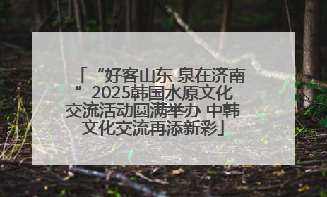 “好客山东 泉在济南”2025韩国水原文化交流活动圆满举办 中韩文化交流再添新彩