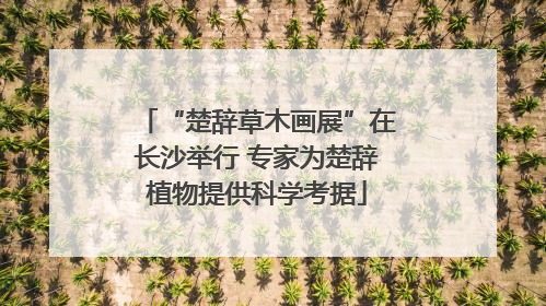 “楚辞草木画展”在长沙举行 专家为楚辞植物提供科学考据