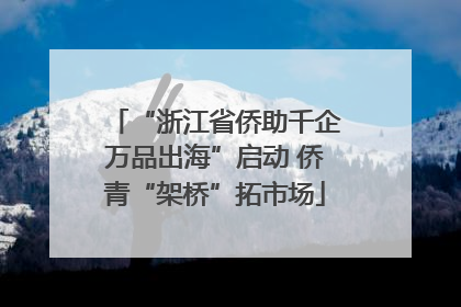 “浙江省侨助千企万品出海”启动 侨青“架桥”拓市场