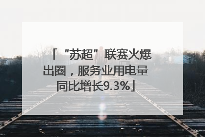 “苏超”联赛火爆出圈，服务业用电量同比增长9.3%