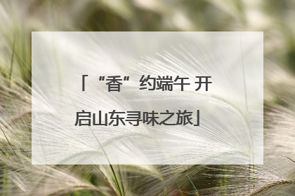 “香”约端午 开启山东寻味之旅