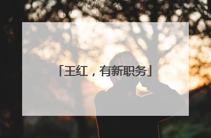 王红，有新职务