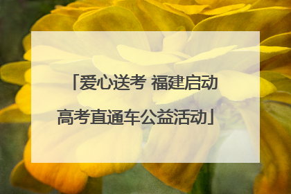 爱心送考 福建启动高考直通车公益活动