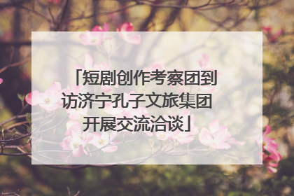 短剧创作考察团到访济宁孔子文旅集团开展交流洽谈