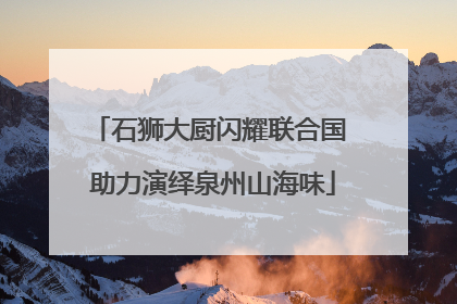 石狮大厨闪耀联合国 助力演绎泉州山海味