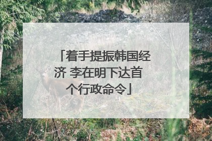 着手提振韩国经济 李在明下达首个行政命令