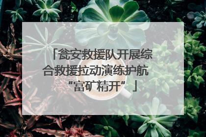 瓮安救援队开展综合救援拉动演练护航“富矿精开”