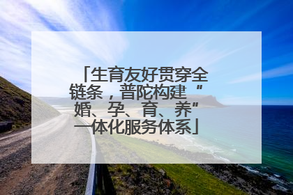 生育友好贯穿全链条，普陀构建“婚、孕、育、养”一体化服务体系