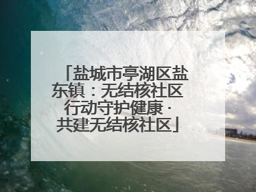盐城市亭湖区盐东镇：无结核社区行动守护健康 ·共建无结核社区