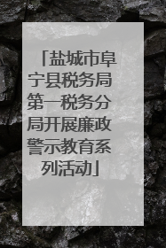 盐城市阜宁县税务局第一税务分局开展廉政警示教育系列活动