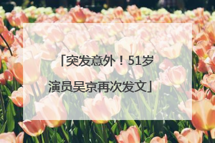 突发意外！51岁演员吴京再次发文