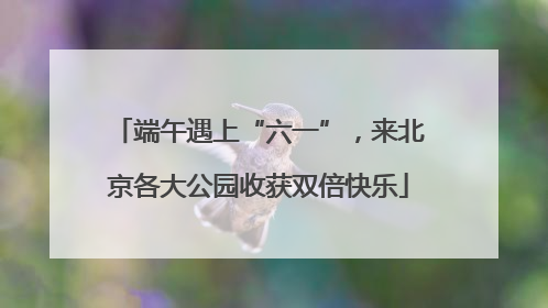 端午遇上“六一”，来北京各大公园收获双倍快乐