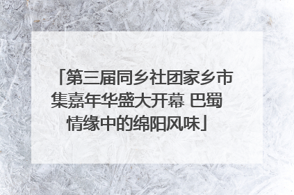 第三届同乡社团家乡市集嘉年华盛大开幕 巴蜀情缘中的绵阳风味