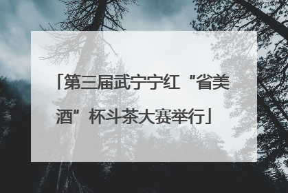 第三届武宁宁红“省美酒”杯斗茶大赛举行