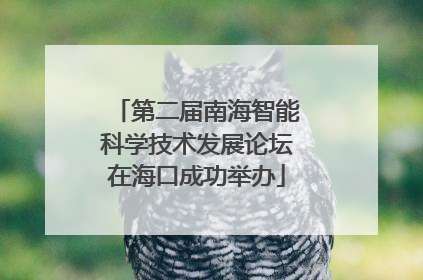 第二届南海智能科学技术发展论坛在海口成功举办