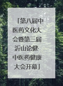 第八届中医药文化大会暨第三届沂山论健·中医药健康大会开幕