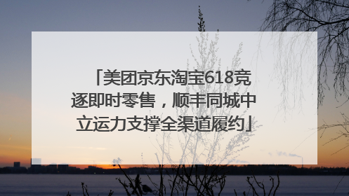 美团京东淘宝618竞逐即时零售，顺丰同城中立运力支撑全渠道履约