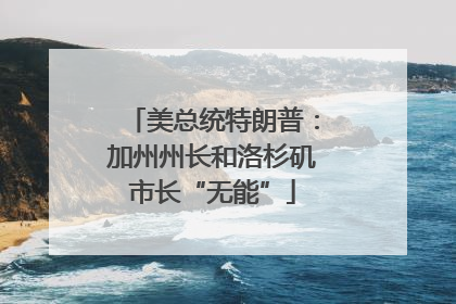 美总统特朗普：加州州长和洛杉矶市长“无能”