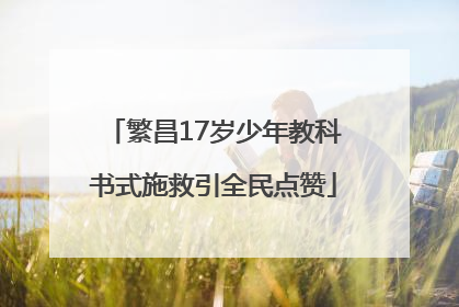 繁昌17岁少年教科书式施救引全民点赞