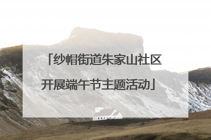 纱帽街道朱家山社区开展端午节主题活动