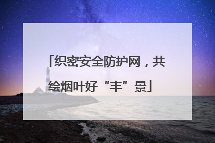 织密安全防护网，共绘烟叶好“丰”景