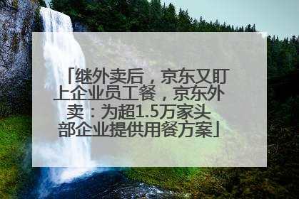 继外卖后，京东又盯上企业员工餐，京东外卖：为超1.5万家头部企业提供用餐方案