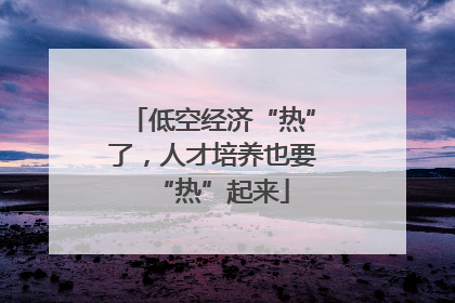 低空经济“热”了，人才培养也要“热”起来