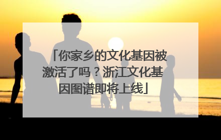 你家乡的文化基因被激活了吗？浙江文化基因图谱即将上线