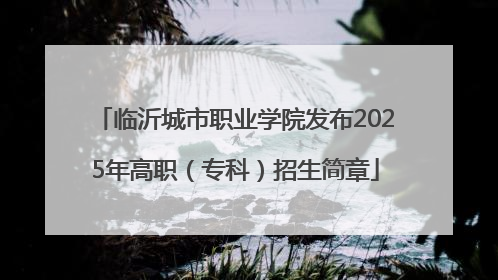 临沂城市职业学院发布2025年高职（专科）招生简章