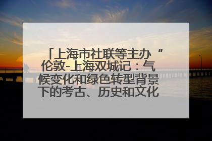 上海市社联等主办“伦敦-上海双城记：气候变化和绿色转型背景下的考古、历史和文化遗产”学术对话