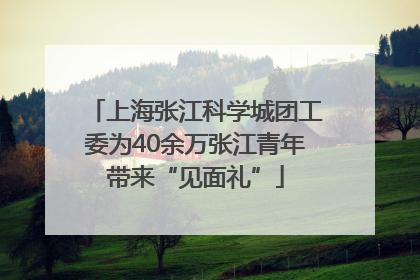 上海张江科学城团工委为40余万张江青年带来“见面礼”