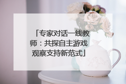 专家对话一线教师：共探自主游戏观察支持新范式