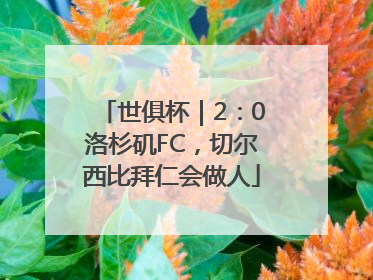 世俱杯｜2：0洛杉矶FC，切尔西比拜仁会做人