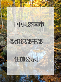 中共济南市委组织部干部任前公示