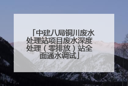 中建八局铜川废水处理站项目废水深度处理（零排放）站全面通水调试