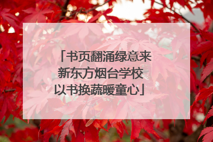 书页翻涌绿意来 新东方烟台学校以书换蔬暖童心