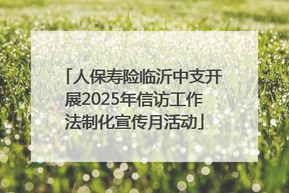 人保寿险临沂中支开展2025年信访工作法制化宣传月活动