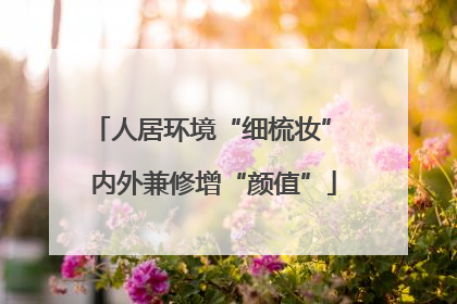 人居环境“细梳妆” 内外兼修增“颜值”