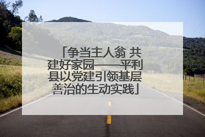 争当主人翁 共建好家园——平利县以党建引领基层善治的生动实践