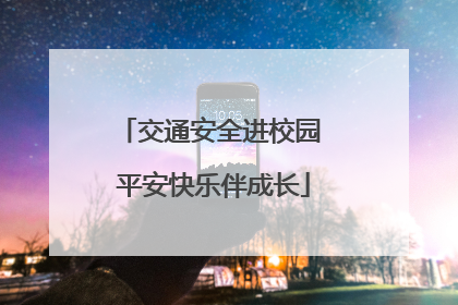 交通安全进校园 平安快乐伴成长