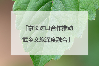 京长对口合作推动武乡文旅深度融合