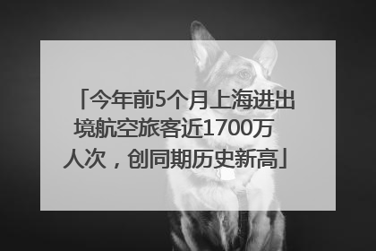 今年前5个月上海进出境航空旅客近1700万人次，创同期历史新高